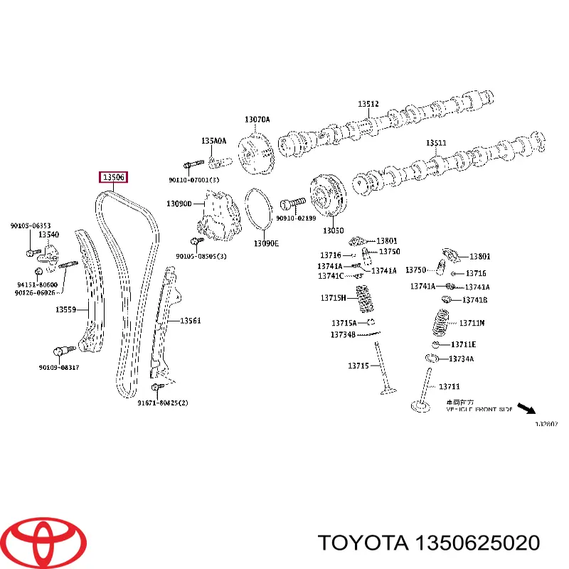  Cadena de distribución para Lexus ES H10, Z10