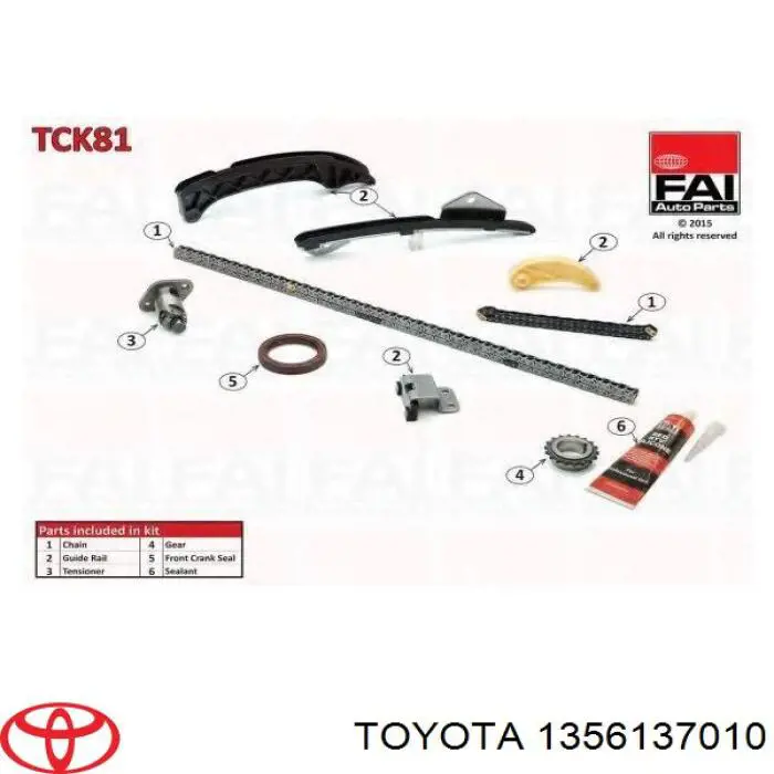 1356137010 Toyota carril de deslizamiento, cadena de distribución