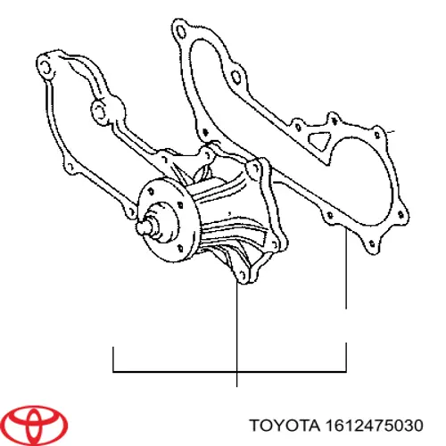 1612475030 Toyota junta, bomba de agua