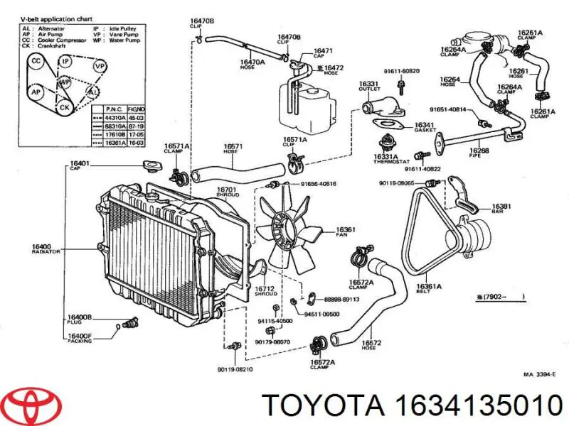  Juntas De La Carcasa De El Termostato para Toyota 4 Runner N130