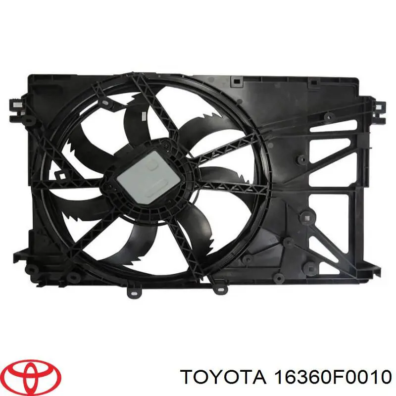 16360F0010 Toyota difusor de radiador, ventilador de refrigeración, condensador del aire acondicionado, completo con motor y rodete