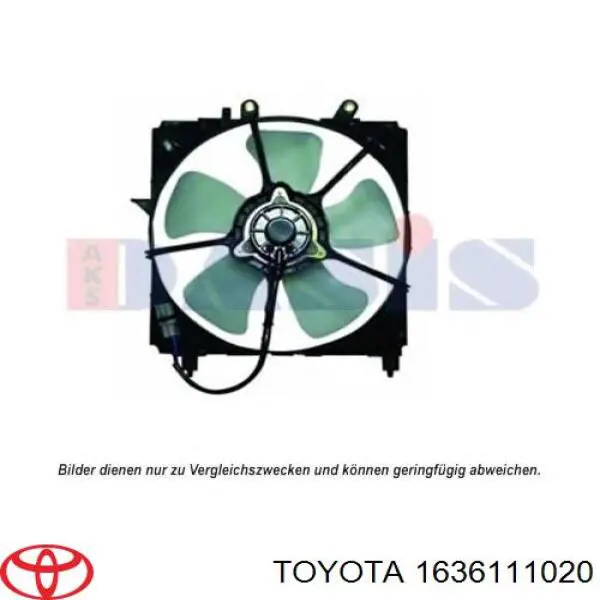  Rodete ventilador, refrigeración de motor para Toyota Corolla E10