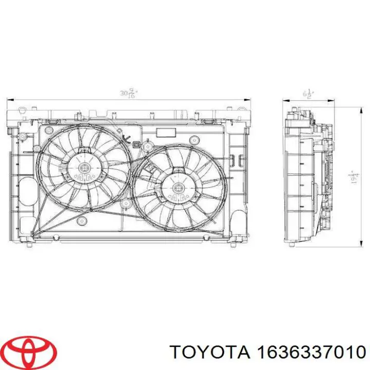  Motor de ventilador, Refrigeración, derecho para Toyota Prius ZVW30