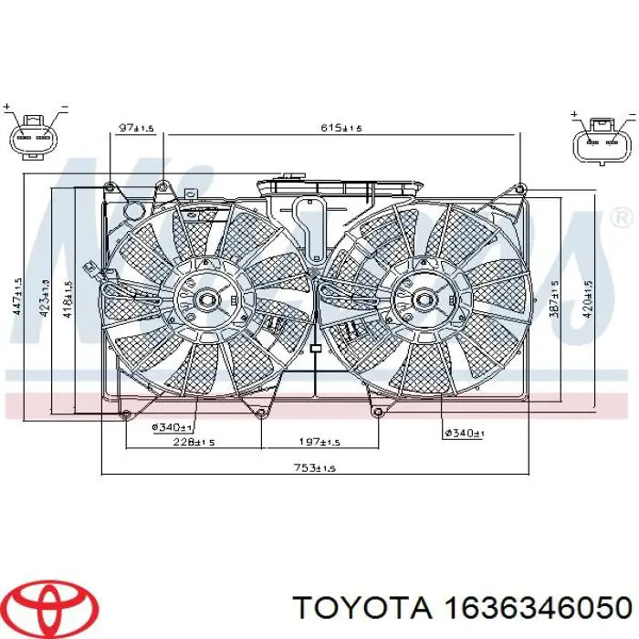  Motor del ventilador de enfriado para Lexus IS 