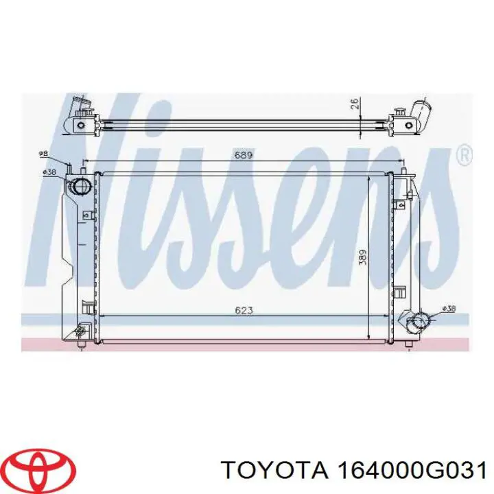 164000G031 Toyota radiador refrigeración del motor