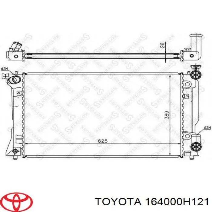 164000H121 Toyota radiador refrigeración del motor