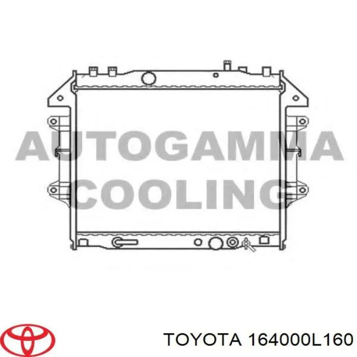 164000L160 Toyota radiador refrigeración del motor