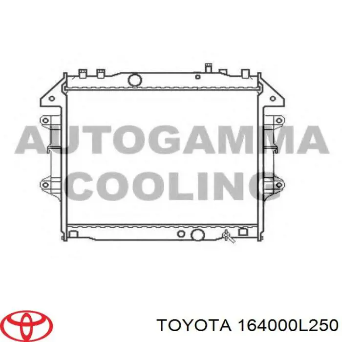 164000L250 Toyota radiador refrigeración del motor