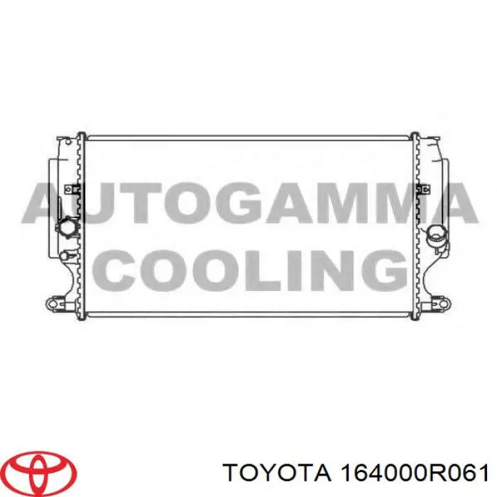 164000R061 Toyota radiador refrigeración del motor