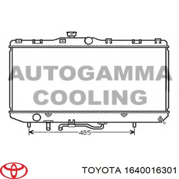 1640016301 Toyota radiador refrigeración del motor