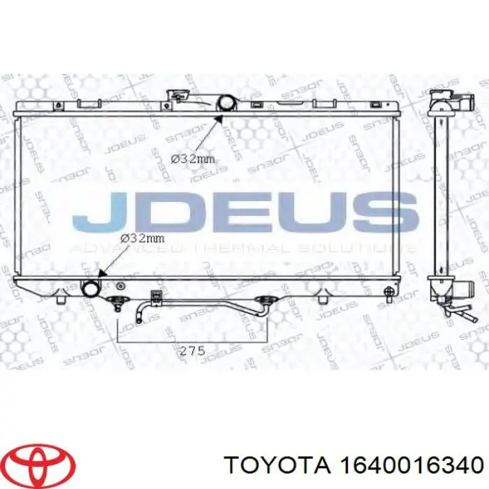 1640016340 Toyota radiador refrigeración del motor