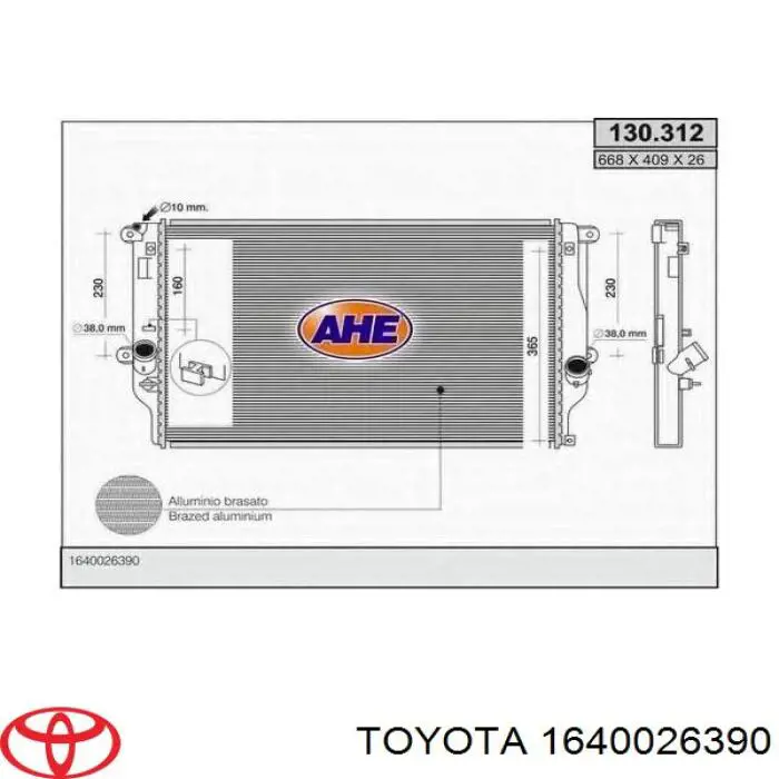 1640026390 Toyota radiador refrigeración del motor