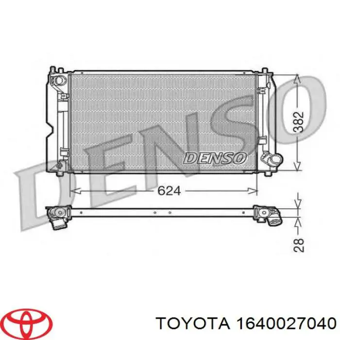 1640027040 Toyota radiador refrigeración del motor