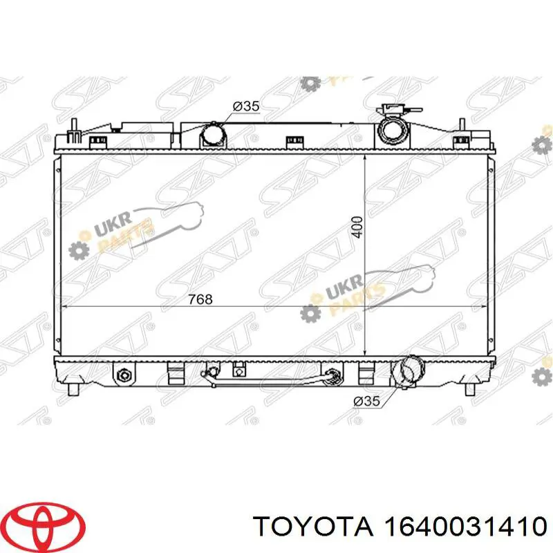 1640031410 Toyota radiador refrigeración del motor