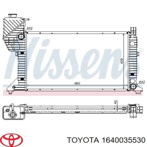 1640035530 Toyota radiador refrigeración del motor