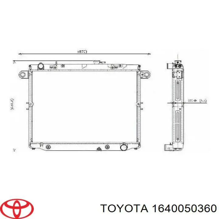 1640050360 Toyota radiador refrigeración del motor