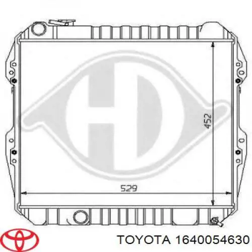 1640054630 Toyota radiador refrigeración del motor