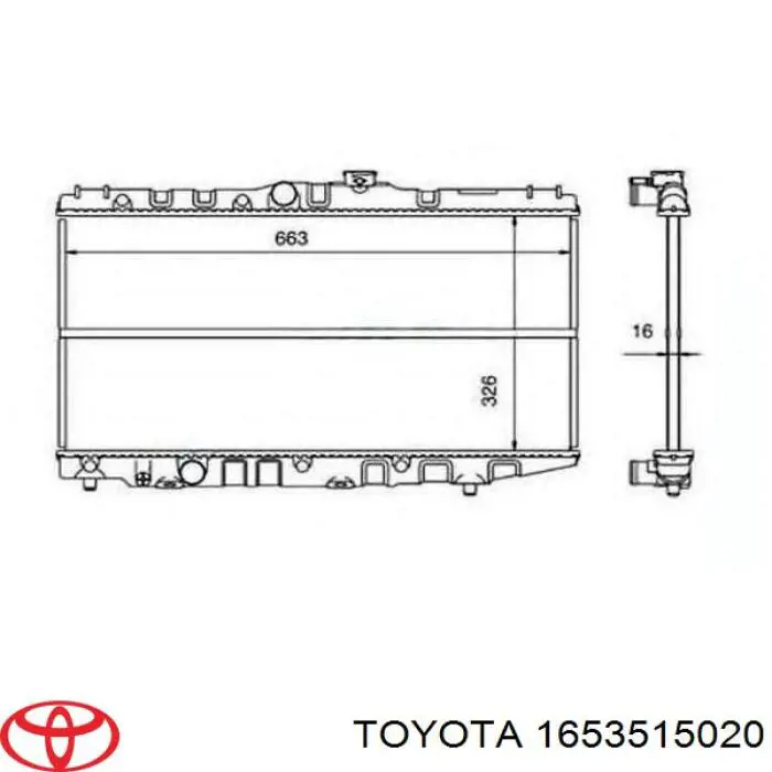  Soporte de radiador superior (panel de montaje para foco) para Toyota Corolla E9