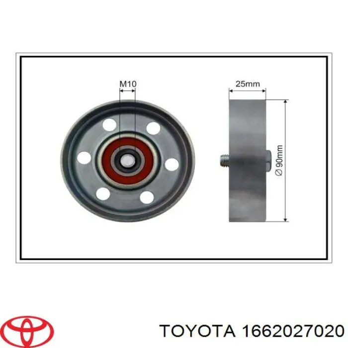 1662027020 Toyota tensor de correa, correa poli v