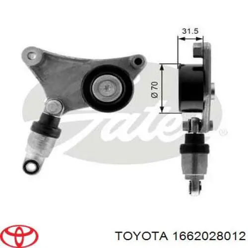 1662028012 Toyota tensor de correa, correa poli v