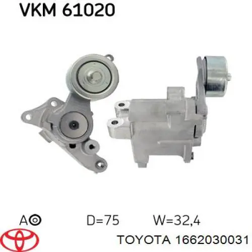 1662030031 Toyota tensor de correa, correa poli v