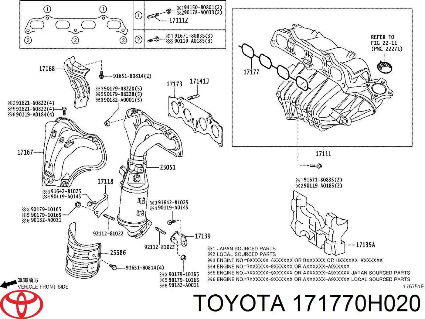  Junta, colector de admisión para Toyota Solara V3