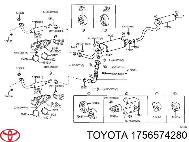 1756574280 Toyota soporte, silenciador