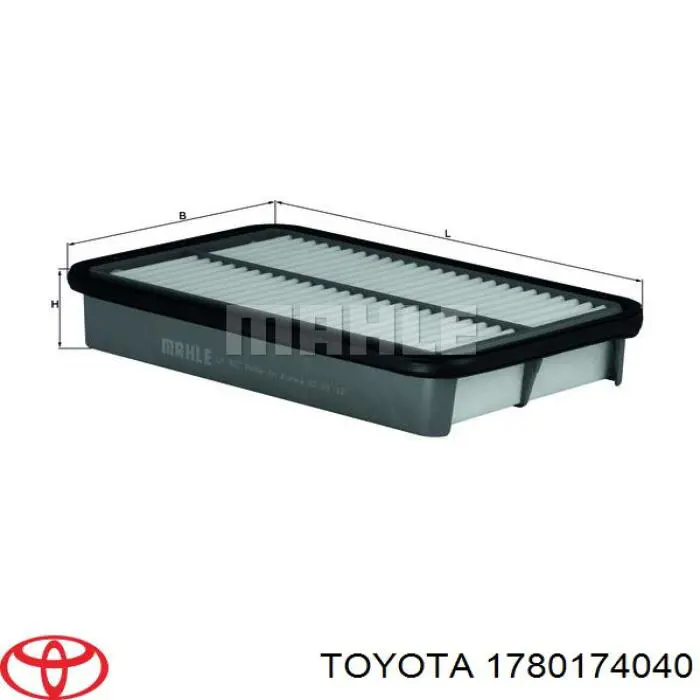 1780174040 Toyota filtro de aire