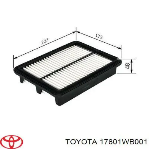 17801WB001 Toyota filtro de aire