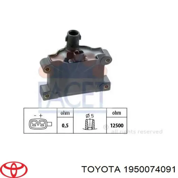 1950074091 Toyota bobina de encendido