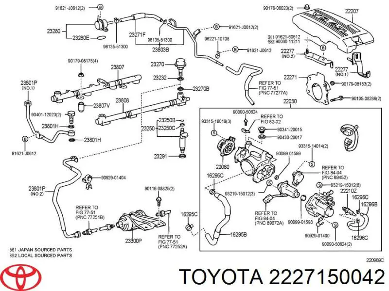  Junta cuerpo mariposa para Lexus GX 