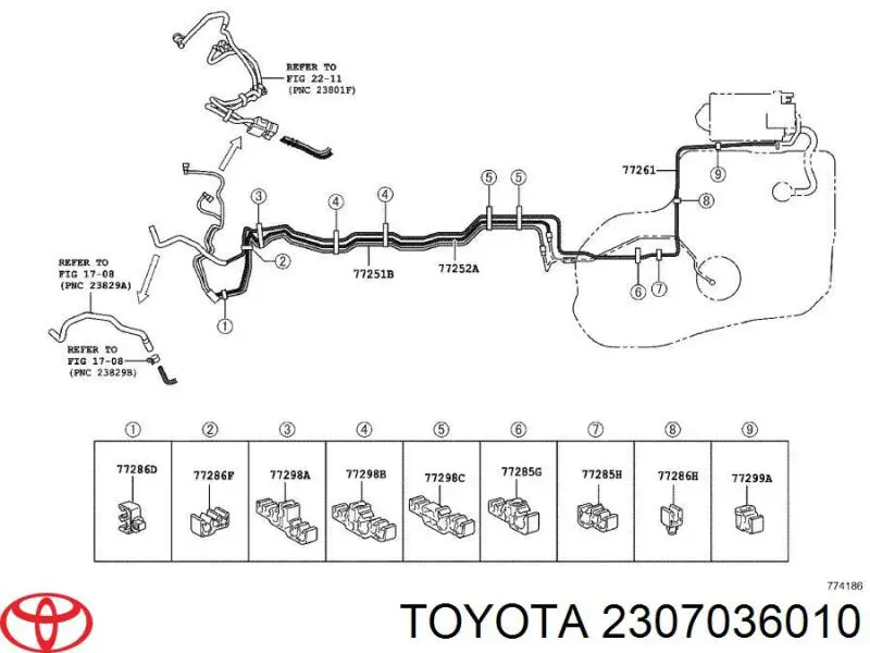 2307036010 Toyota 