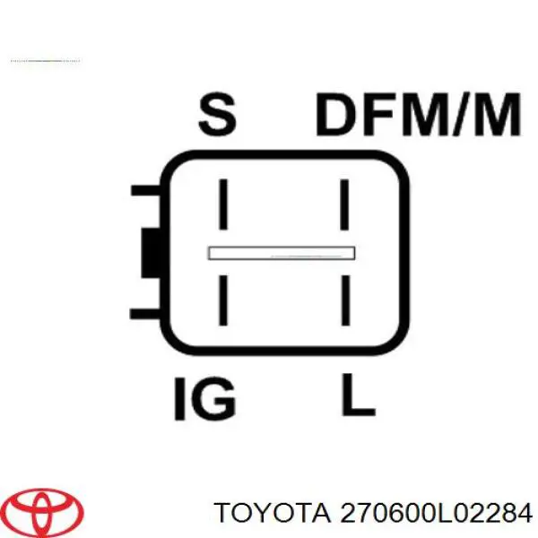 270600L02284 Toyota alternador