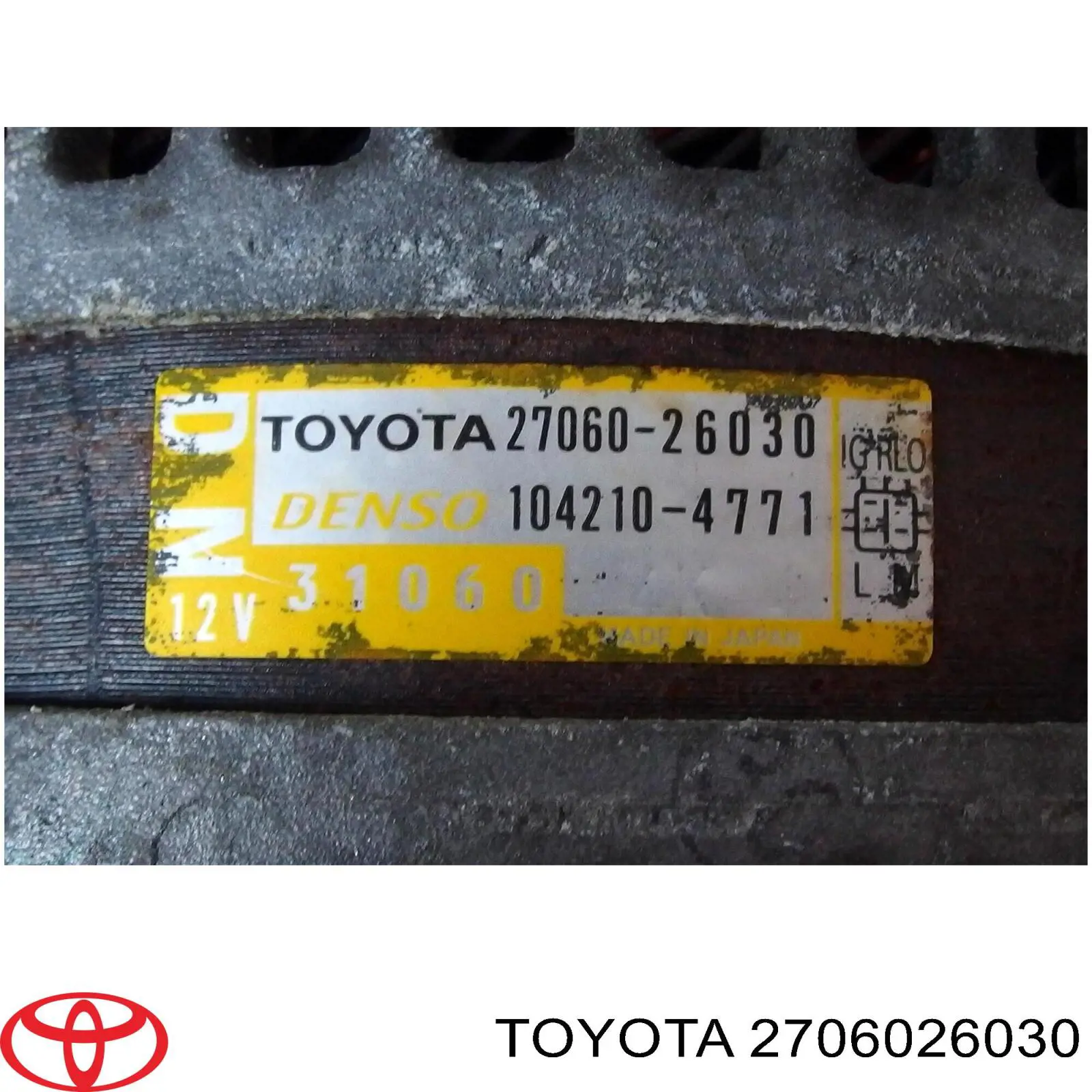 2706026030 Toyota alternador