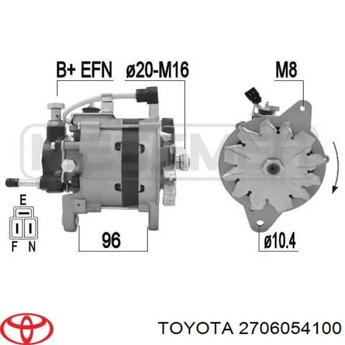 2706054100 Toyota alternador