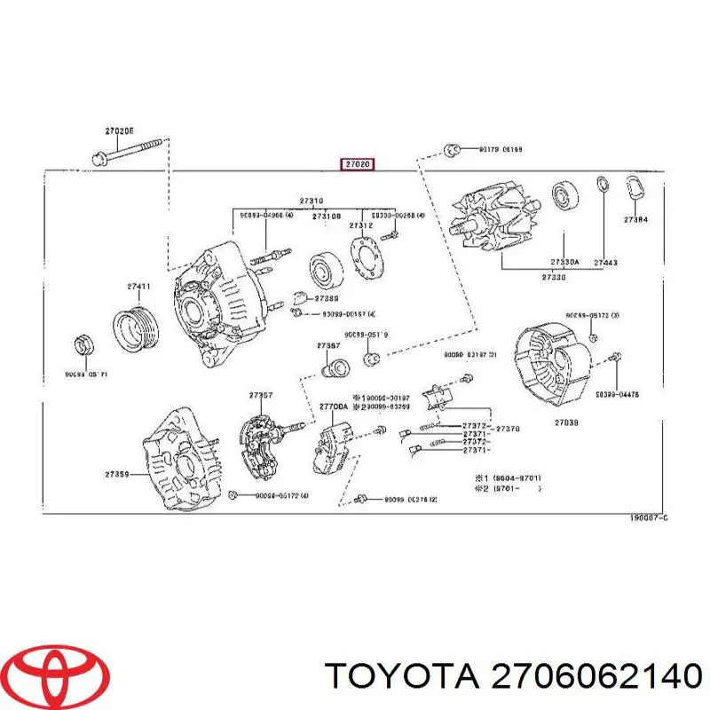 2706062140 Toyota alternador