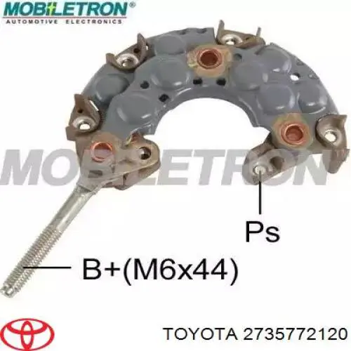 2737572150 Toyota alternador diodo puente rectificador