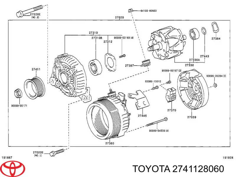  Poleas juego de piezas para Toyota Avensis T22