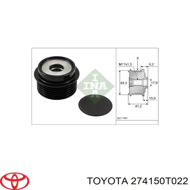 274150T022 Toyota poleas juego de piezas