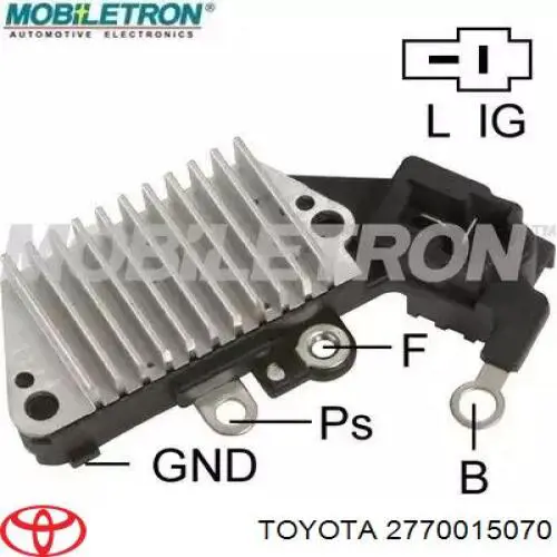 2770015070 Toyota regulador de rele del generador (rele de carga)