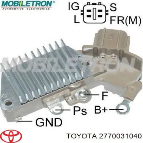 2770031040 Toyota regulador de rele del generador (rele de carga)