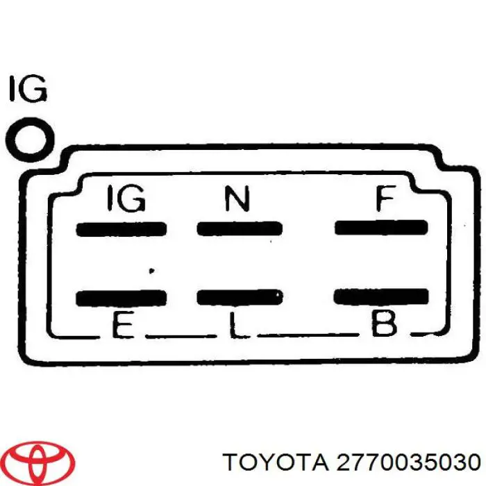 2770035030 Toyota regulador de rele del generador (rele de carga)