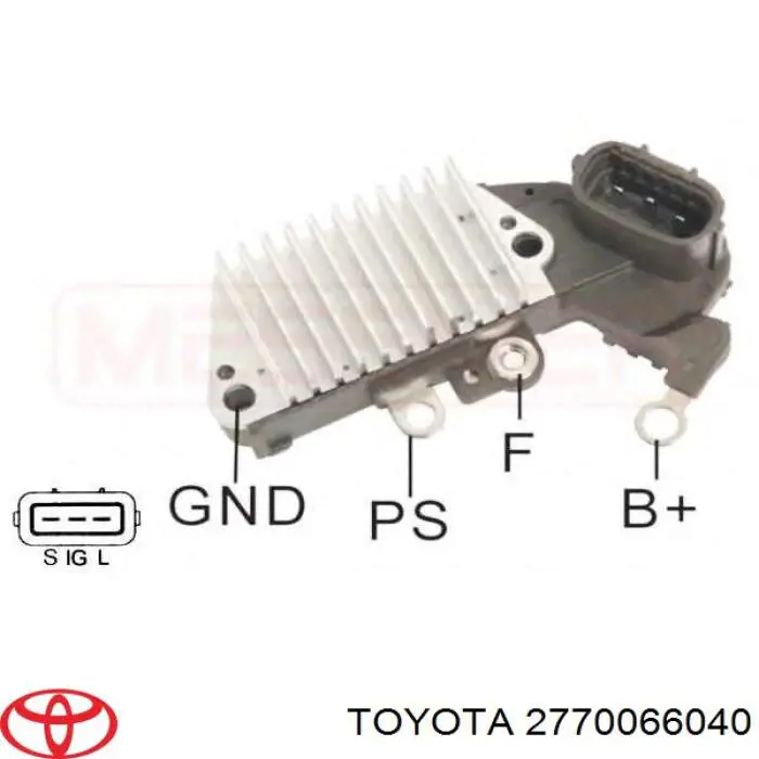 2770066040 Toyota regulador de rele del generador (rele de carga)