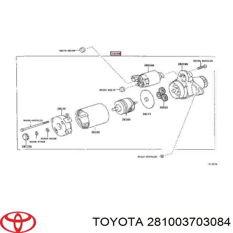 281003703084 Toyota motor de arranque