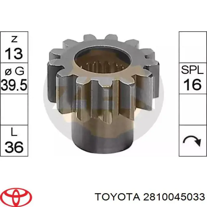 2810045033 Toyota motor de arranque