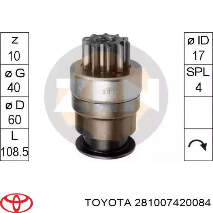 281007420084 Toyota motor de arranque