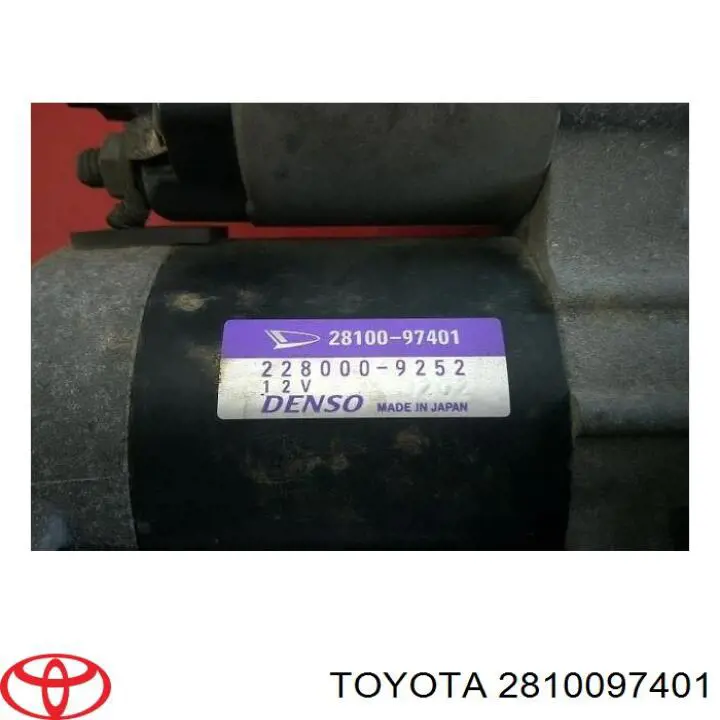 2810097401 Toyota motor de arranque