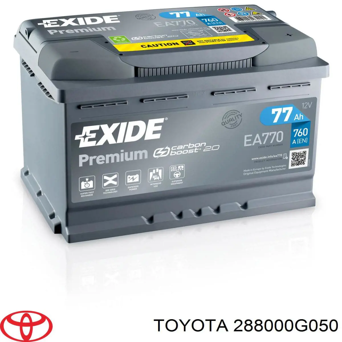 288000G050 Toyota batería de arranque