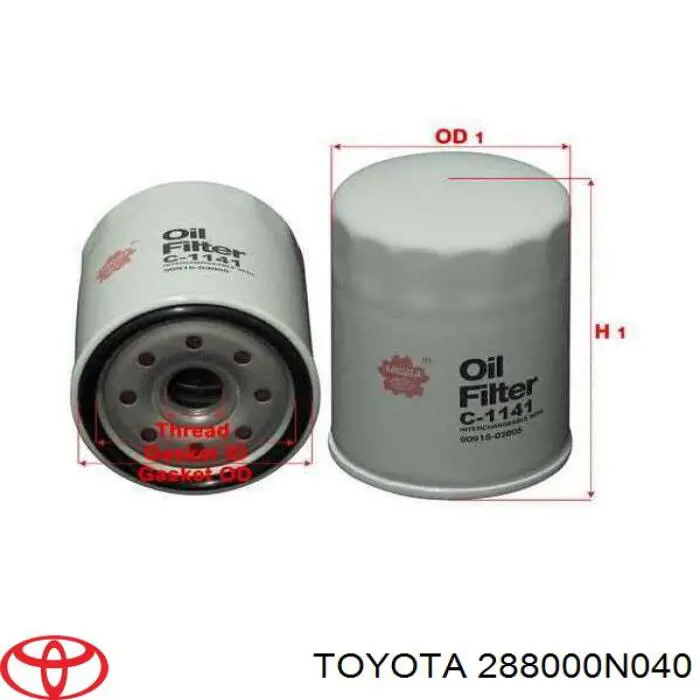 288000N040 Toyota batería de arranque