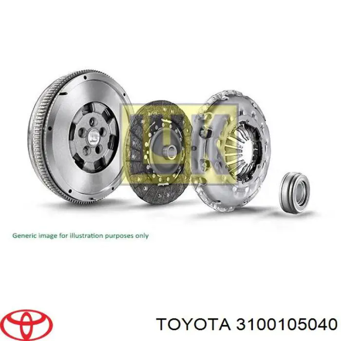 3100105040 Toyota kit de embrague (3 partes)